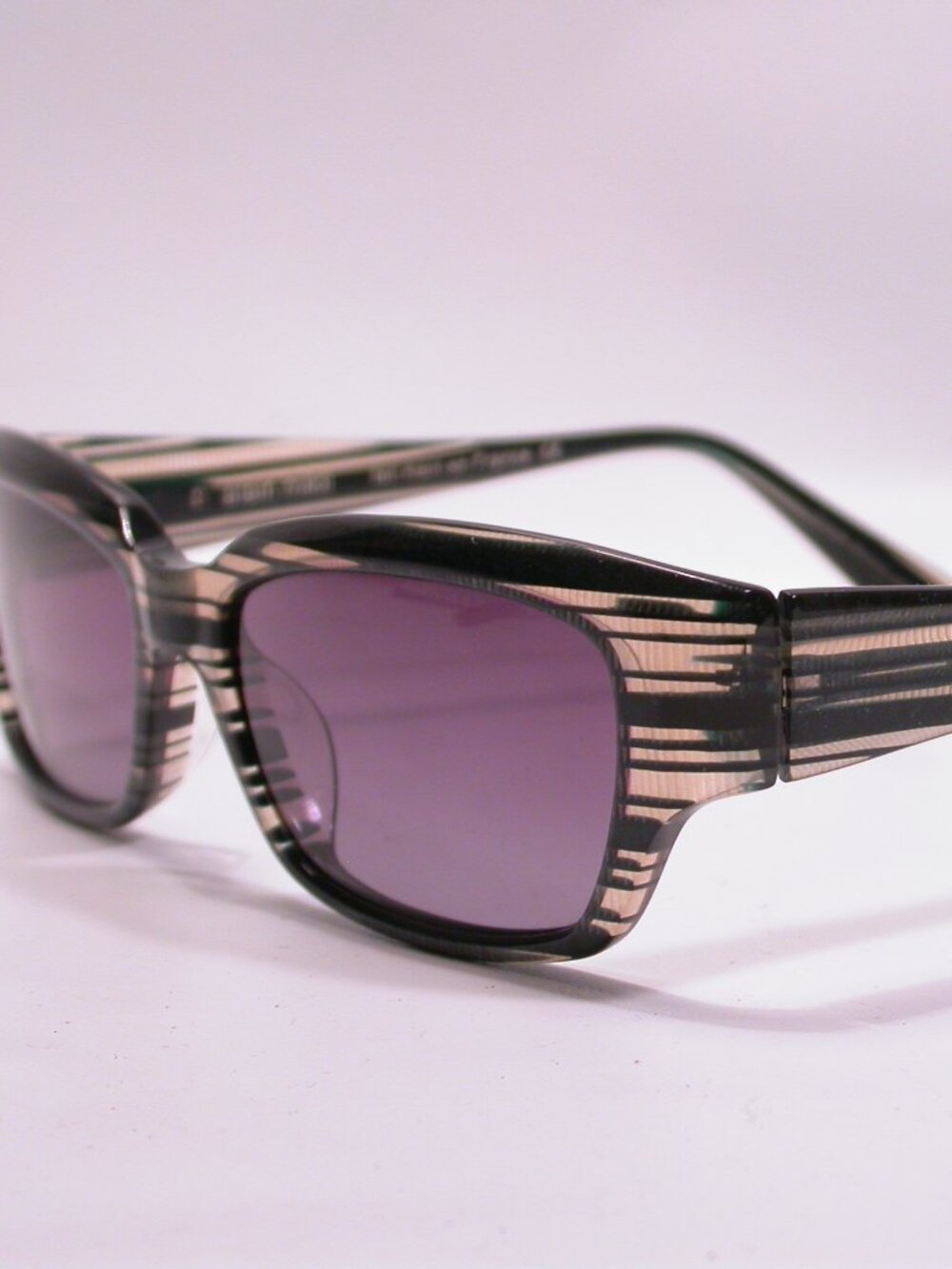 Alain Mikli Modern Green Stripes Limited Edition Sunglasses Made in France